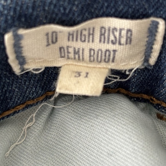 Madewell Jeans 31x26 High Riser Demi Boot 10" Western Blue Denim Raw Hem 2015 - Picture 10 of 12